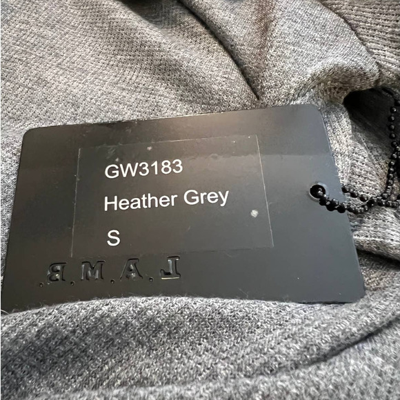 NEW L.A.M.B Women's Lightweight Waffle Thermal Blouse Size S in Gray Raw Hem - Picture 7 of 7